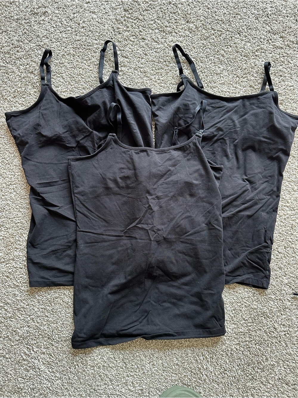 Classic Black Women's Adjustable Strap NursingCamisole - Multipack Layering Cami